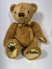 FAO Schwarz 160th Anniversary 18" Golden Monogram Teddy Bear SOFT No Tag