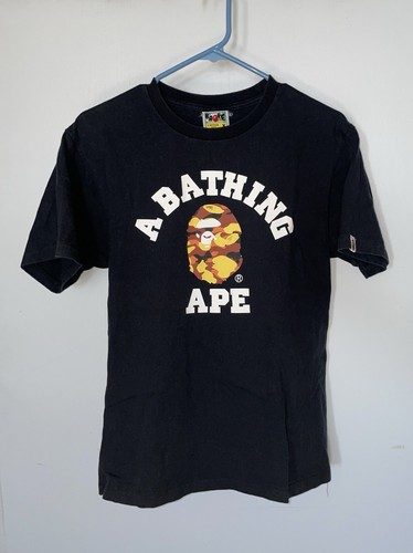 Bape College Logo Orange Camo T-Shirt 