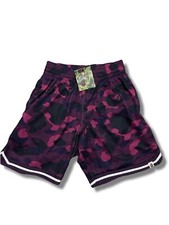 Bape PURPLE Camo Basketball Shorts - Size S - BRAND NEW