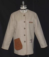 BEIGE ~ LINEN German Women Sport Riding Hunting Suit Dress JACKET Over Coat 12 M