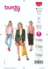 Burda Easy Schnittmuster - Kragenlose Jacke in verschiedenen Variation - Nr.6123