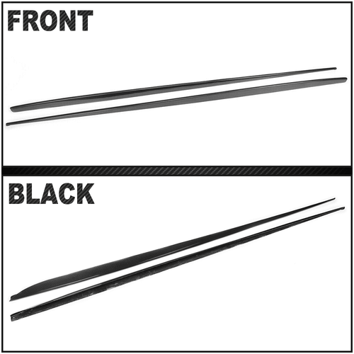 Fit For Jaguar XE Sedan 2015-2017 REAL CARBON Side Skirts Extension Lip Spoiler - Picture 11 of 12