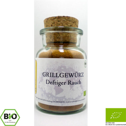 80 g grill spice meltiger smoke organic in cork glass - Picture 1 of 4