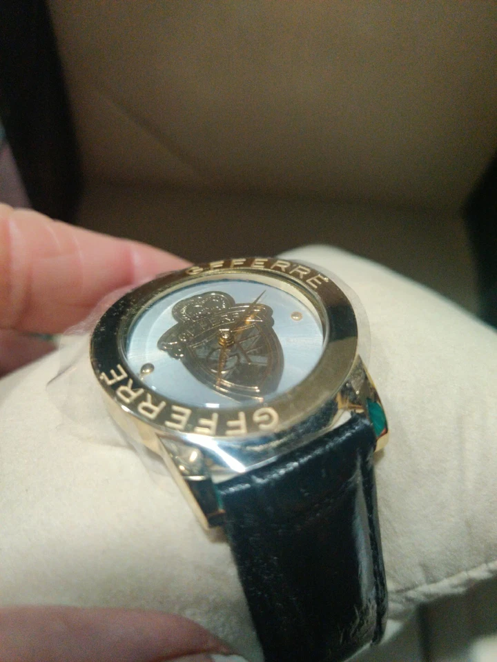 GF Ferre GF.9085L/13 A Women's Black Band Gold Tone Watch New In Box MSRP 1450. - Image 3 of 4