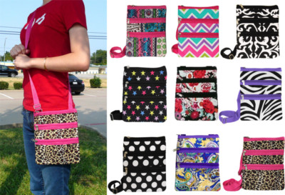Women's Fashion Print Messenger Cross-body Bag Purse Hipster Shoulder Bag 