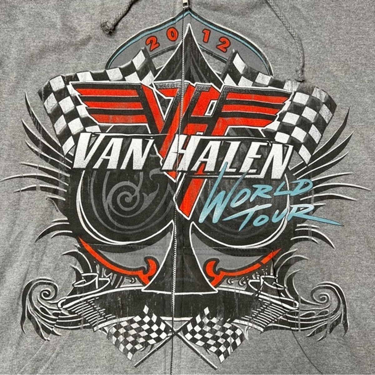NWOT Van Halen World Tour 2012 Full Zip Graphic Hoodie