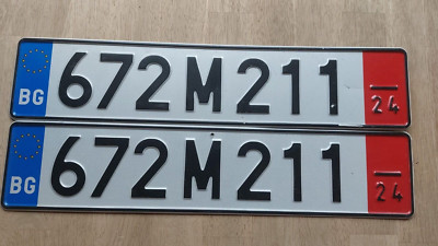 Nummernschilder Bulgarien Export