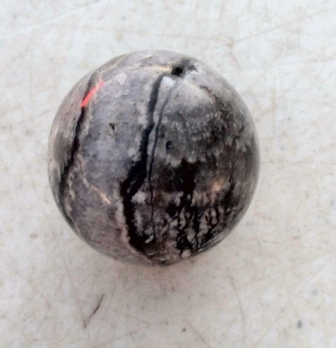 Fluorescent Pale Amethyst and Plume Fluorite 29mm Sphere Great Gift 4962 - Picture 5 of 11