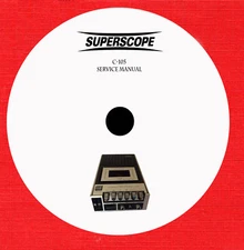 Service manual for Superscope cassette recorder by model on 1cd in pdf format