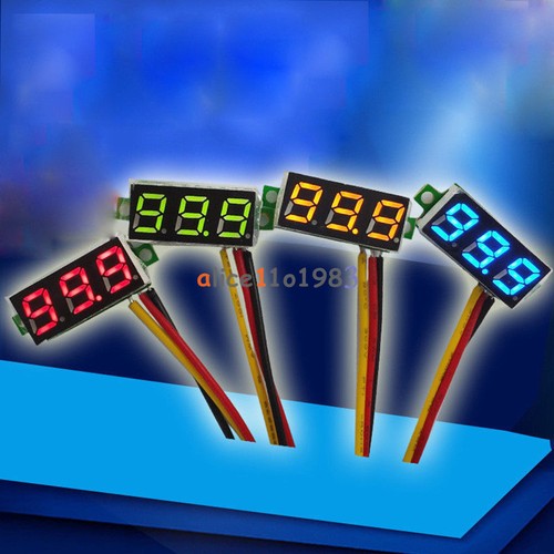 0.28" 3 Wire LED DC 0-100V Voltmeter Digital Display Voltage VOLT METER 12V 24V - Picture 22 of 25