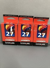 Lexmark 27 Color Ink Cartridge For X Z Series Printers Lot Of 3 Expired