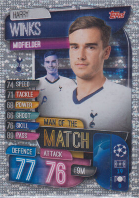 Topps Champions League 19 20 2019 2020 M TOT  Harry Winks Man of the Match