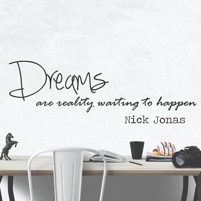 Nick Jonas Inspirational Motivational Wall Decal Quote Art Home Class Room Decor