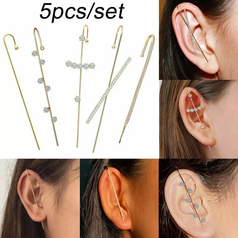 Sterling silver ear wrap sale crawler hook earrings