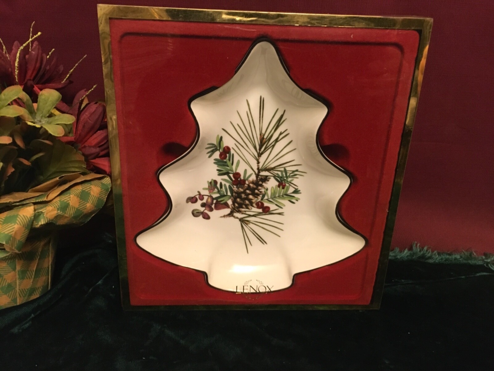 Lenox Etchings Tree Candy Dish Brand New in Box with Tags $43 USA First Quality  