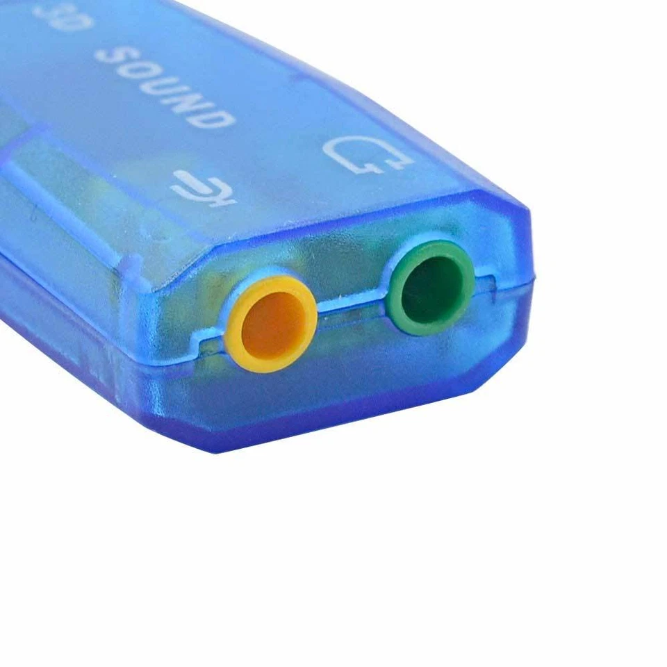 Scheda audio esterna USB 2 canali 2.0 5.1 virtuale 3D sound adattatore digitale - Immagine 4 di 4