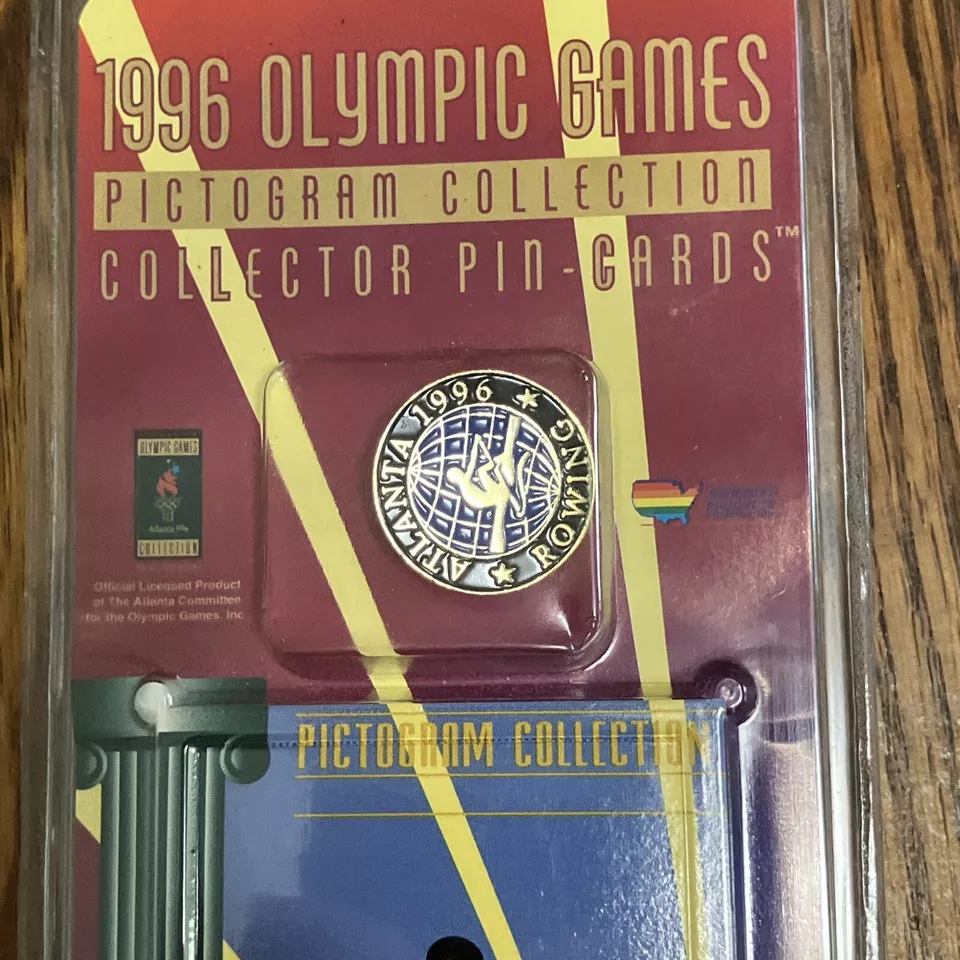 Vintage 1996 Olympic Games Pin-Cards Rowing  (Original New Sealed) - Image 2 of 4
