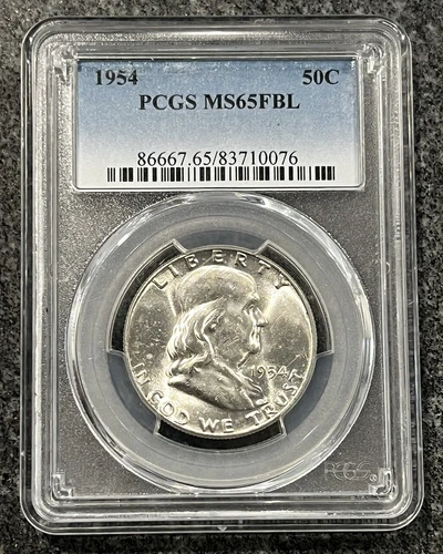 1954P 50c FRANKLIN PCGS MS65 FBL