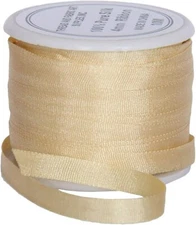 Threadart 100% Pure Silk Ribbon - 4mm Pastel Peach - No. 502- 10 Meters