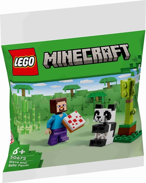 Lego 30672 Minecraft Steve Mit Baby-Panda-image