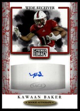 2021 SAGE Premier Draft #A79 Kawaan Baker Autographs Red