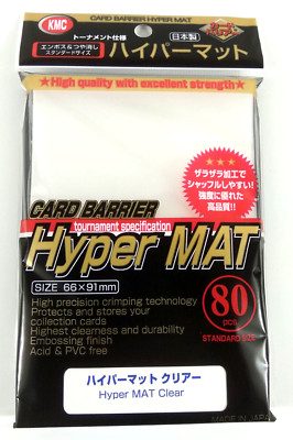 80 KMC Hyper Mat Clear Sleeves Schützt Karten 66x91mm Magic MTG YuGiOh Pokemon