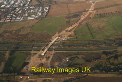 Luftbild - Lincoln South Bypass River Witham und South Delph 1 c2019
