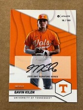 GAVIN KILEN 2025 ONIT Tennessee Baseball White Parallel On Card AUTO # 18/130