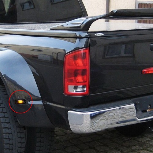 For 03-18 Dodge Ram 2500 3500 Dually Bed Fender LED Side Marker Light Smoked 2pc - Picture 10 of 22