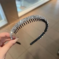 with Toothed Rhinestone Headband Make Up Diamond Hair Hoop Hairband  Female