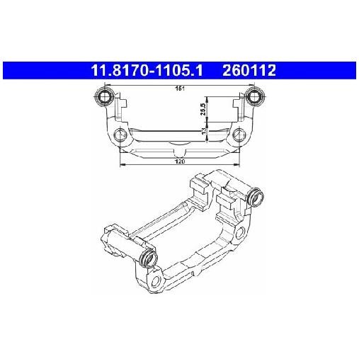 Halter Bremssattel Hinten FüR Opel Astra P10 1.8 2.0 09 Bis 26 ATE A13DTE A17DTR-image