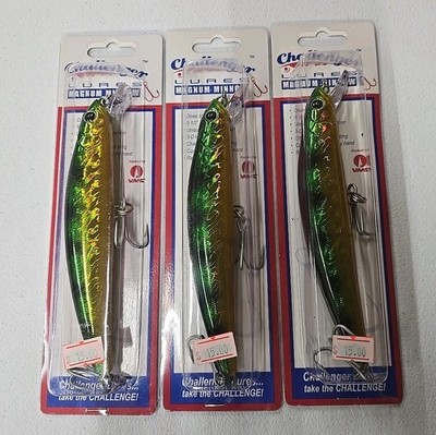 3X Challenger 6 1/2'' Magnum Minnow 3/5oz Dives Fishing Lure FIRE TIGER #017
