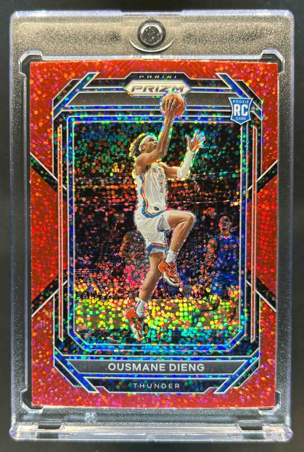 2022-23 Prizm Ousmane Dieng RC Prizm Red Sparkle Rookie #224 Thunder