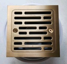 Delta DT062412-CZ 4" Tile-In Square Shower Drain, Champagne Bronze