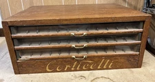 Antique Corticelli 3 Drawer Countertop Thread Case