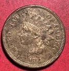 1872 US Indian Head Cent! KEY DATE! Hard to Find! XF Details! SHARP Old US Coin!