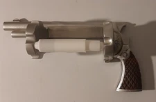 Vintage Toilet Paper Holder Gun Shaped Revolver Western Novelty