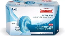 UniBond AERO 360° Moisture Absorber Neutral Refill Tab, ultra-absorbent-4 PACK