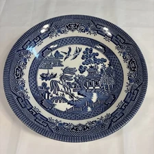 Churchill England Blue Willow 8" Bowl Soup Salad Cereal Excellent Condition