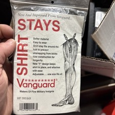 Vanguard SHIRT STAYS - WHITE WITH STIRRUP - New Old Stock