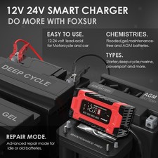 Autobatterieladegerät 12V 24V Batterie Desulfator für Boot Motorrad Auto