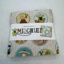 Benartex Mischief Charm Pack  5" Squares by Nancy Halvorsen