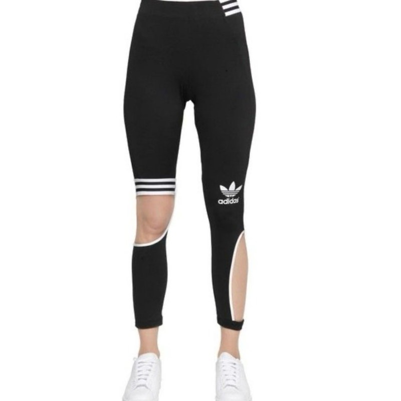 Rare Adidas Originals RITA ORA Trapeze Cutout LEGGINGS Running Pants M Yoga image 3