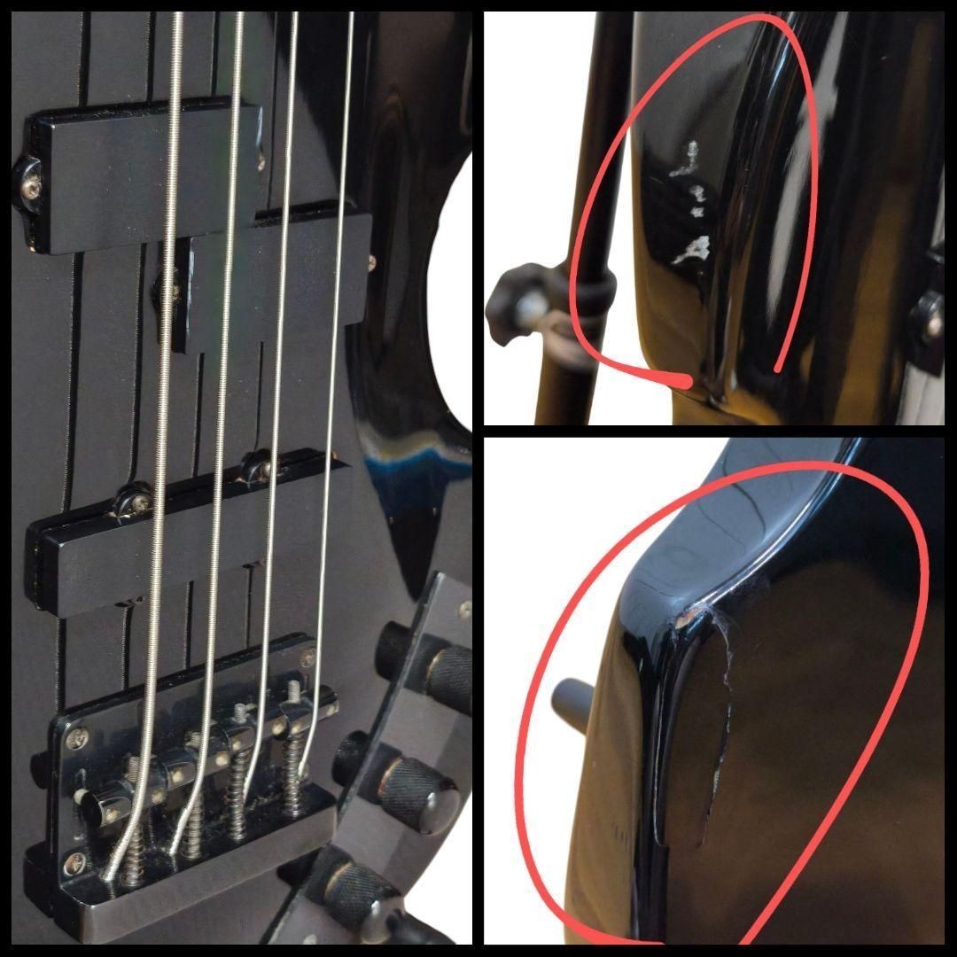 GrassRoots G-JV-58 Black ESP Metal Rock 1995 Violin Bass Vintage