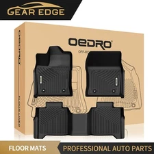 3D Floor Mats for 2022-2025 Toyota Tundra CrewMax Cab TPE Rubber Floor Liners