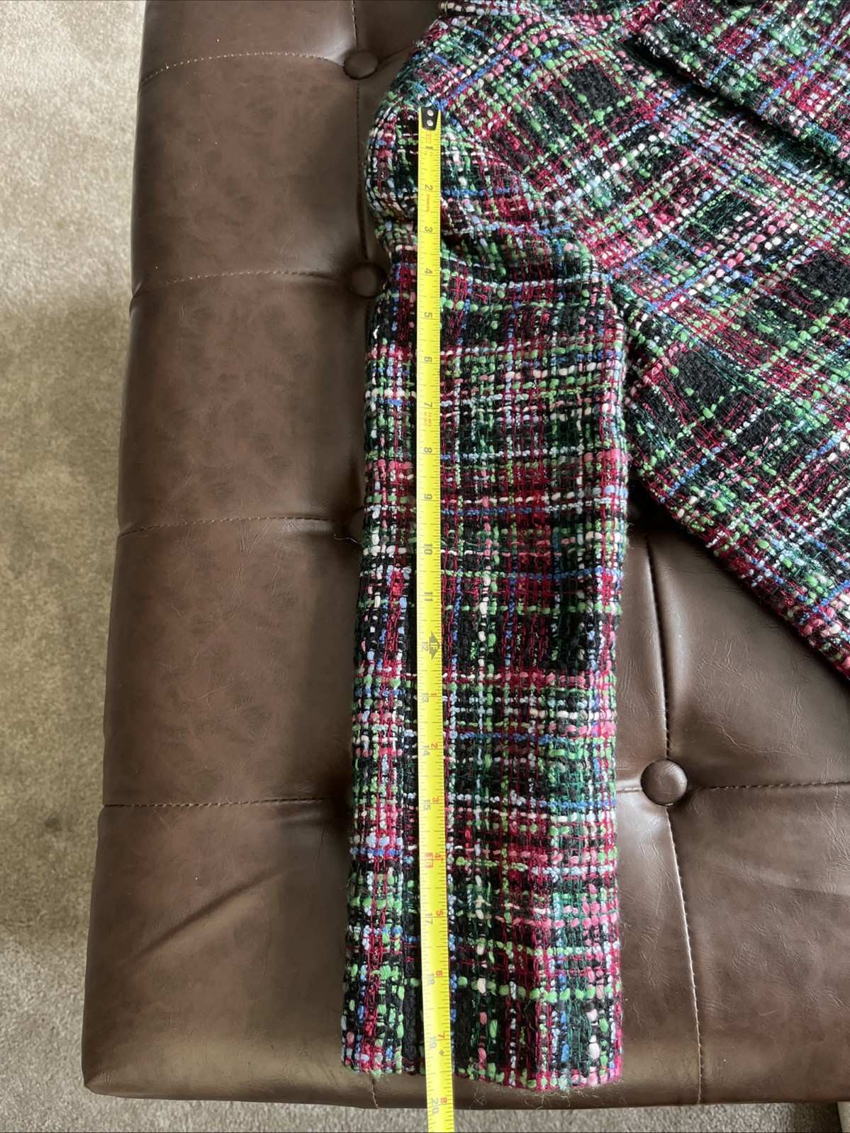 TALBOTS Blazer Jacket black/multicolor plaid twee… - image 11