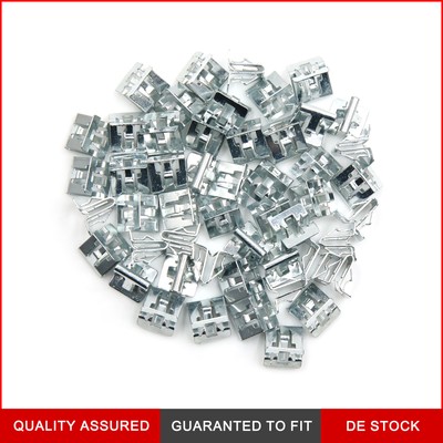 50 stück Universal Silber Ton Auto Innen Konsole Dash Trim Metall Retainer Clips
