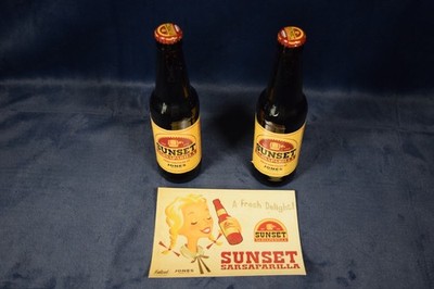 Sunset Sarsaparilla - Jones - Fallout - 2 bottles and card