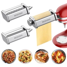 Pasta Attachment for KitchenAid Mixer, Includes Pasta Sheet Roller, Spaghetti...