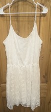 Gap White Embroidered Chiffon Dress Women’s XXL